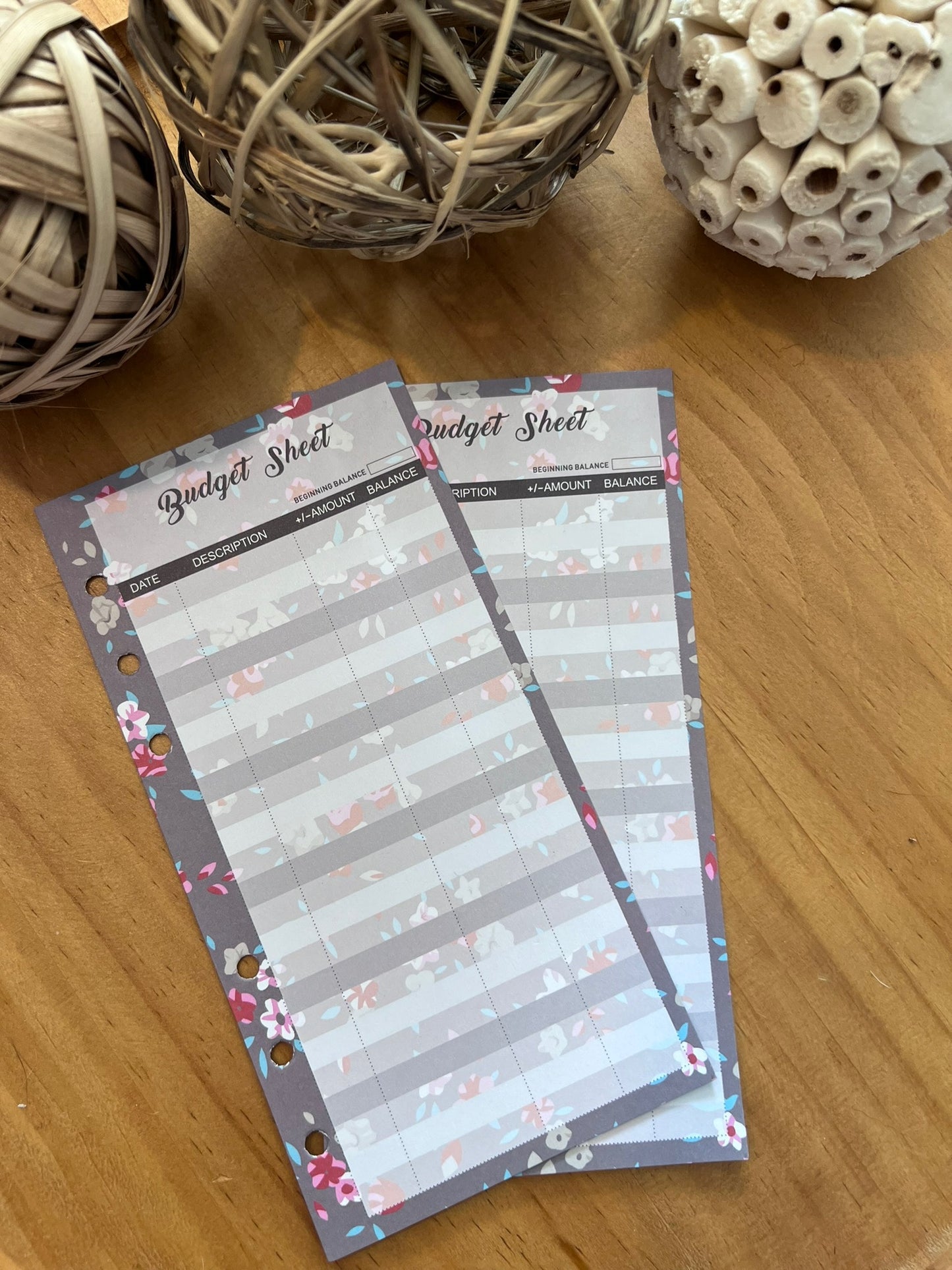 Budget Sheets
