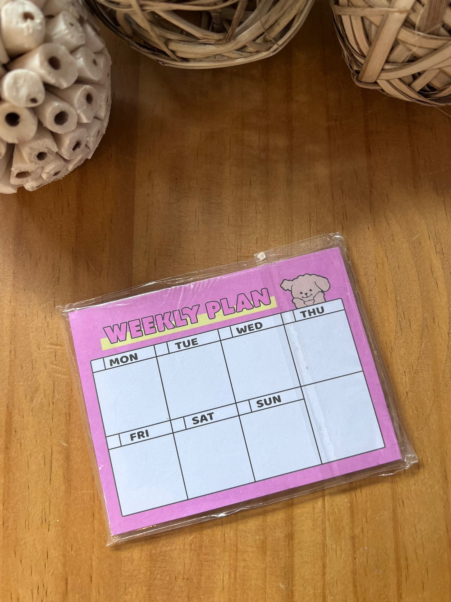Notizbuchpapier Wochenplan