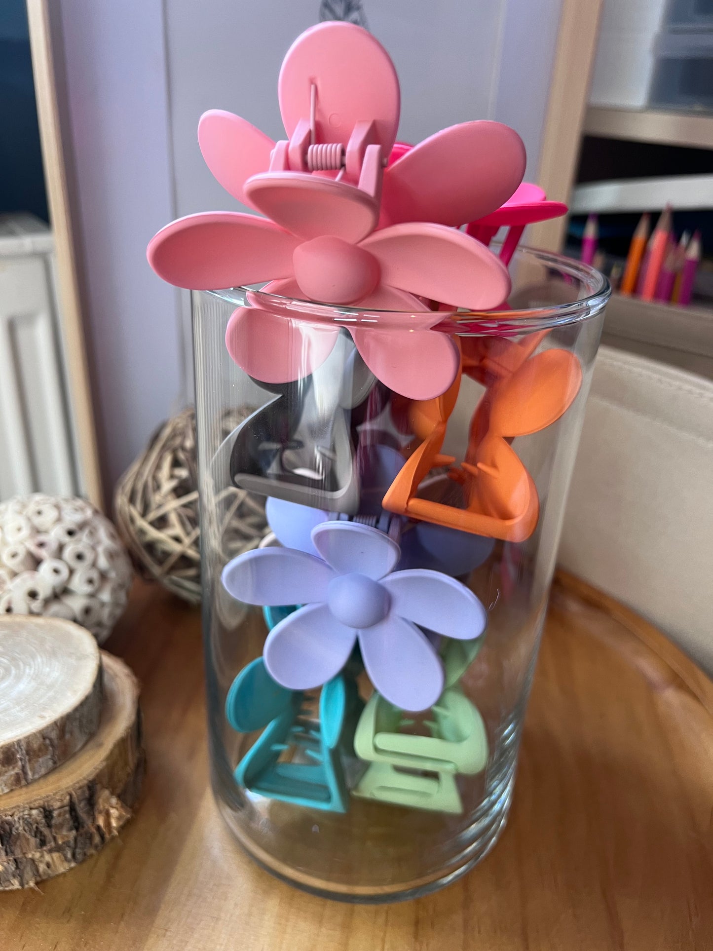 Blumen Haarklammer - verschiedene Farben